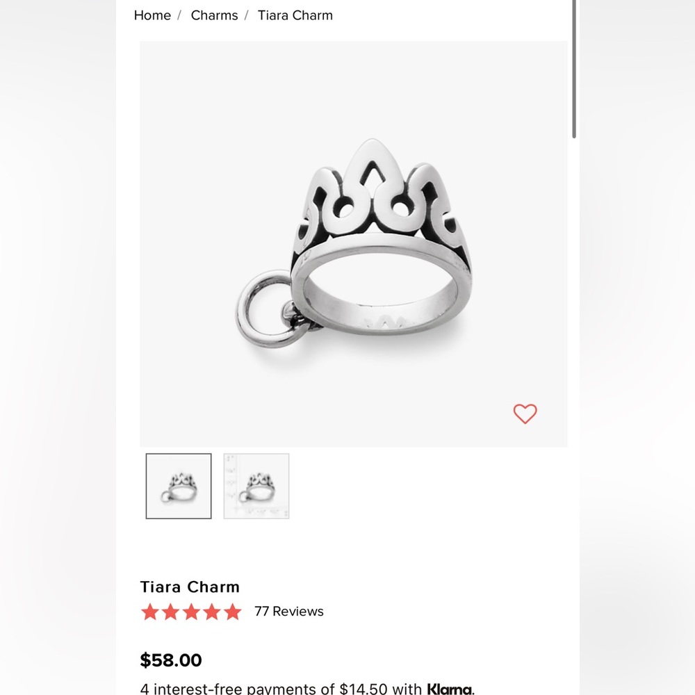 James Avery “tiara” charm